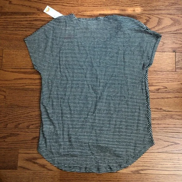 C&C California Women’s Stripped Linen Top SZ M - Picture 2 of 5